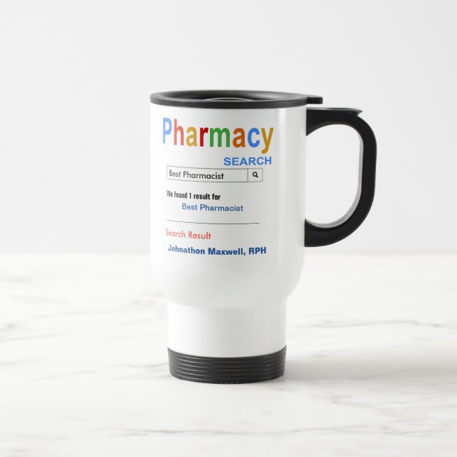 Taza De Viaje Personalizado gracioso Mejor Regalo Farmacéutico M (Derecha)
