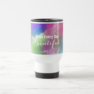 Taza De Viaje Personalizado hace cada día bello barro de viaje