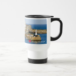 Taza De Viaje Personalizado Heart St Ives Harbour Pier Cornwall 