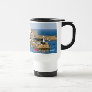 Taza De Viaje Personalizado Heart St Ives Harbour Pier Cornwall
