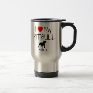 Taza De Viaje Personalizado I Love My Pitbull