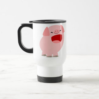 Taza De Viaje Personalizado lindo cantando música de cerdo