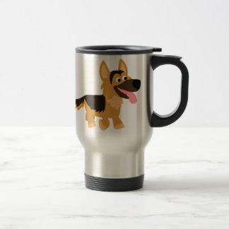 Taza De Viaje Personalizado lindo Pastor alemán viajero de perra