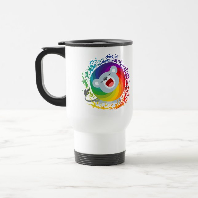 Taza De Viaje Personalizado lindo viajando al barrio de los leon (Izquierda)