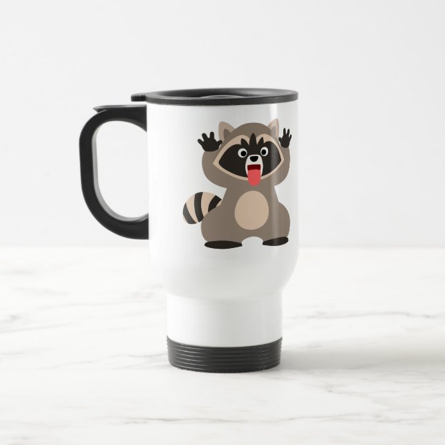 Taza De Viaje Personalizado malhumorado Raccoon (Izquierda)