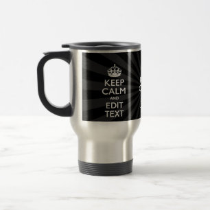Taza De Viaje Personalizado MANTENGA LA CALMA y su texto