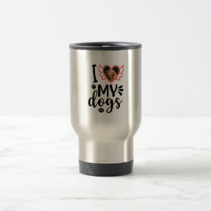 Taza De Viaje Personalizado Me Encanta La Foto De Mi Perro