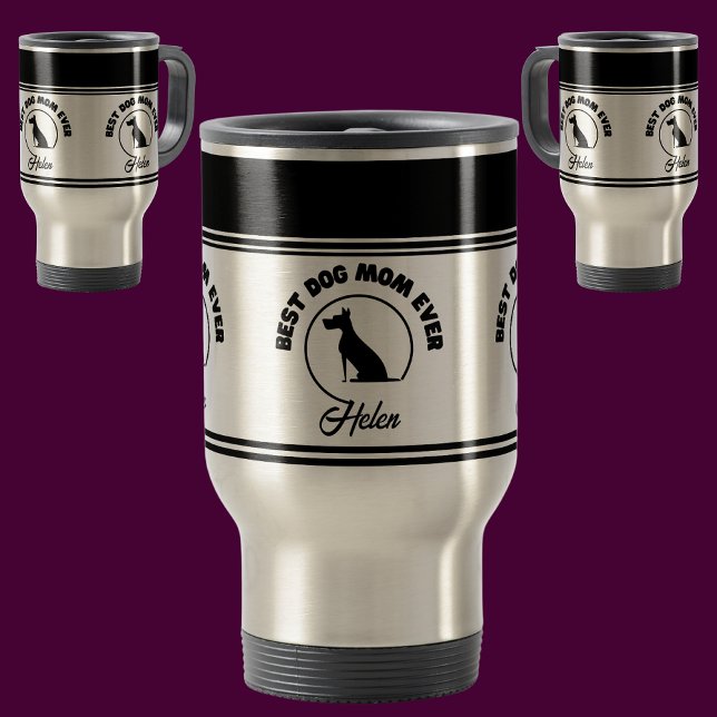 Taza De Viaje Personalizado moderno Nombre elegante Monograma Pe (Subido por el creador)