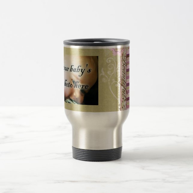 Taza De Viaje Personalizado Monogram Stainless Travel Mug (Centro)