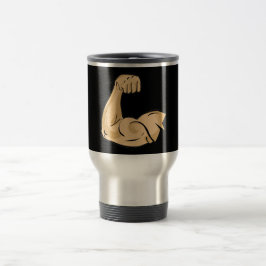 Taza De Viaje PERSONALIZADO MÚSCULOS HOMBRE brazo fuerte biceps 