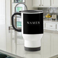 Personalizado negro simple Añadir su nombre elegan