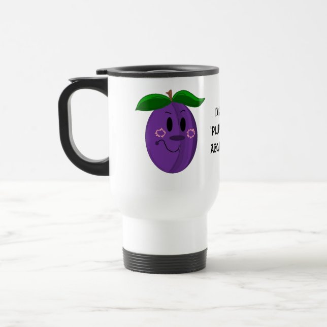Taza De Viaje Personalizado Plum Fruit con decir (Izquierda)