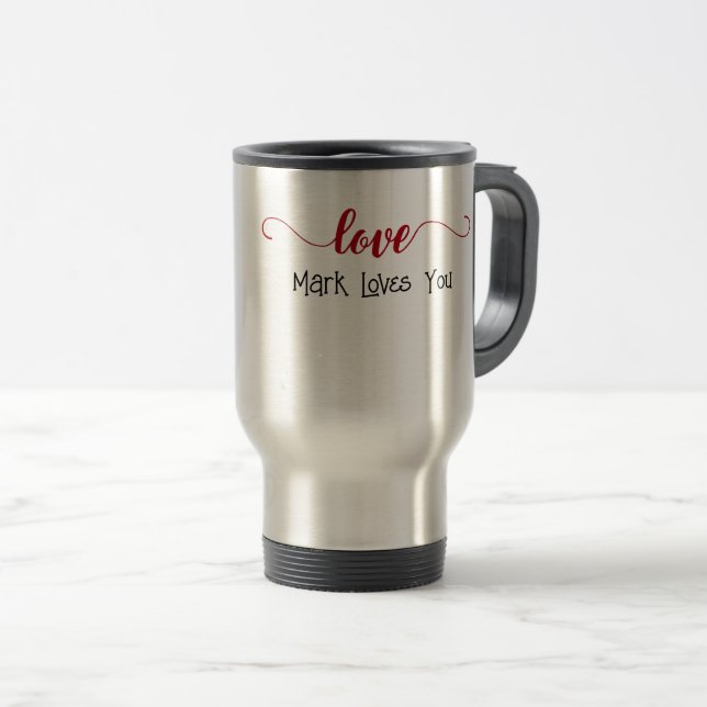 Taza De Viaje Personalizado Retro Expresión de amor Thermal Tumb (Anverso derecho)
