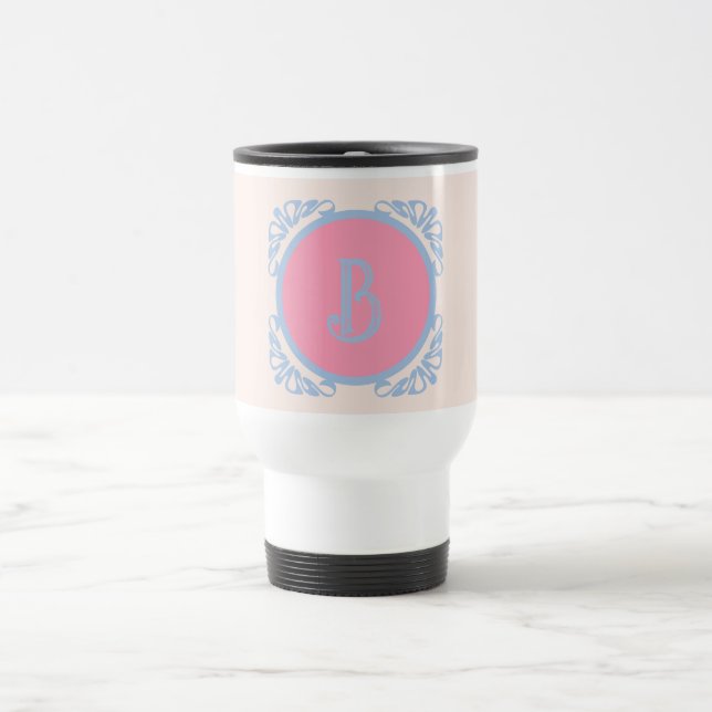Taza De Viaje Personalizado rosa y azul  (Centro)
