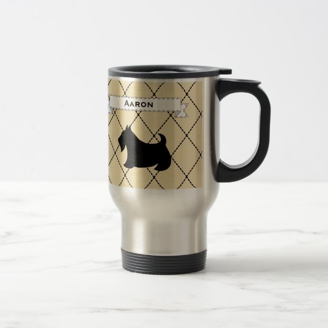 Taza De Viaje Personalizado Scottish Terrier Travel Coffee Mug G (Derecha)