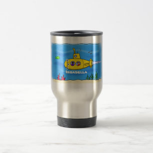 Taza De Viaje Personalizado submarino feliz