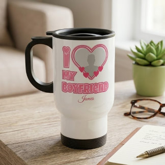 Taza De Viaje Personalizado Te Amo Mi Novio – Agregar Foto y Nom