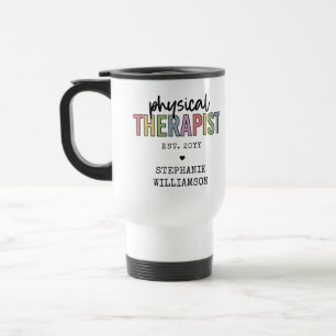 Taza De Viaje Personalizado Terapia física PT Regalos de gradua
