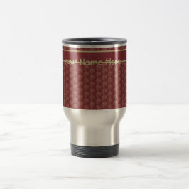 Taza De Viaje Personalizado Travel Mug, Maroon Mini-print