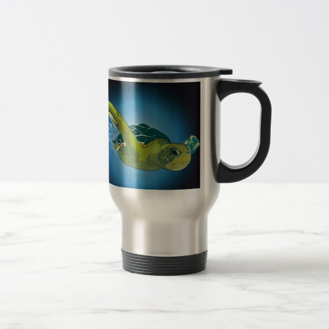 TAZA DE VIAJE PERSONALIZADO VIAJE MUG - TORTUGA DE MAR (Derecha)