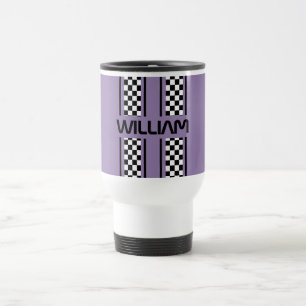 Taza De Viaje Personalizado Violet Purple Black Auto Race Sport