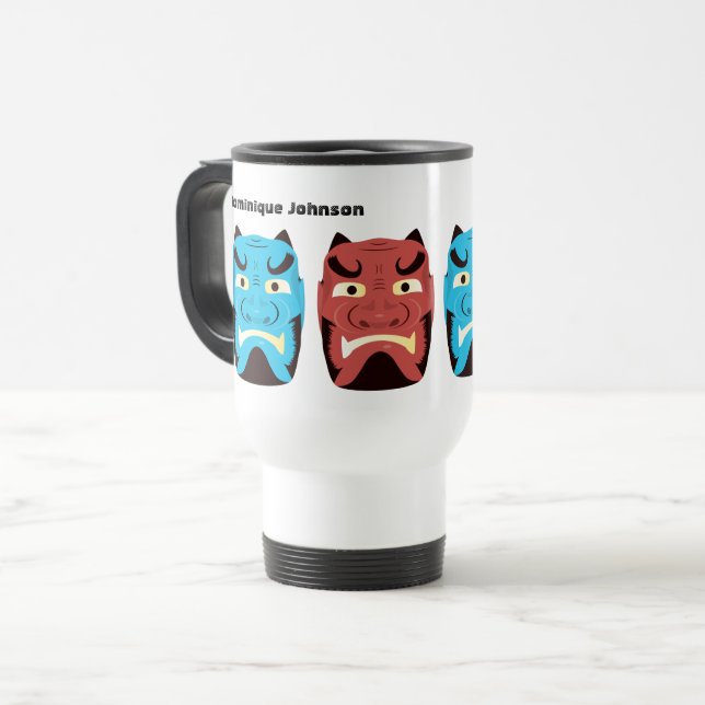 Taza De Viaje Personalizado Yokai Oni (Demón japonés) (Anverso izquierdo)
