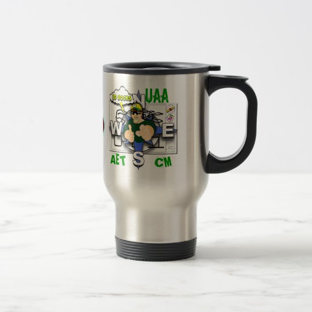 TAZA DE VIAJE PERSONALIZADOS / LÁTERES DE TOONE DE BUBBA / CARIC (Derecha)