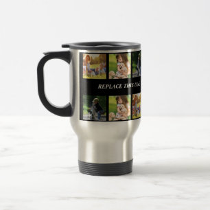 Taza De Viaje Personalizar el collage de fotografías y el texto