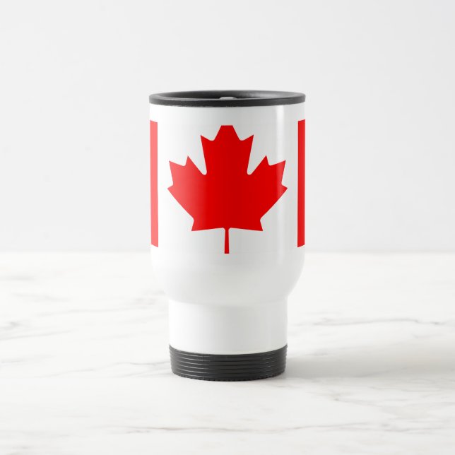 Taza De Viaje Personalized Canada Flag | Custom Name Canada Day (Centro)