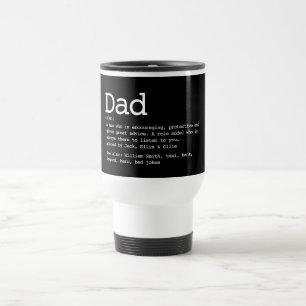 Taza De Viaje Personalized Dad Definition Modern Black