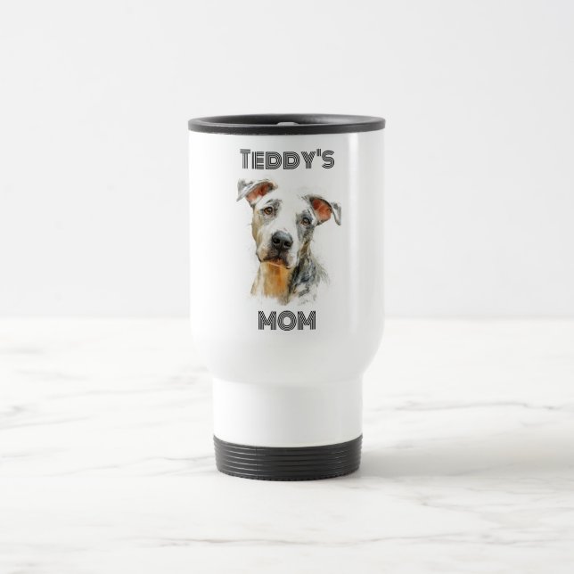 Taza De Viaje Personalized Dog Mom Travel Mug | Custom Gift (Centro)