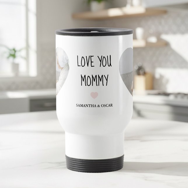 Taza De Viaje Personalized “Love You Mommy” Photo | Custom Gift (Subido por el creador)