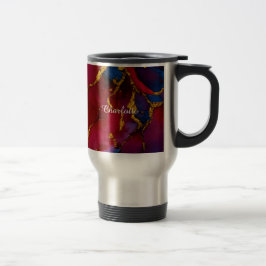 Taza De Viaje Personalized Luxury Marble Pattern Custom Name 