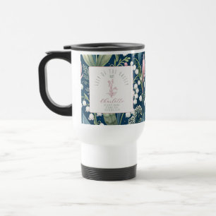 Taza De Viaje Personalized May Birth Flower