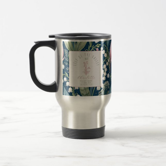 Taza De Viaje Personalized May Birth Flower (Izquierda)