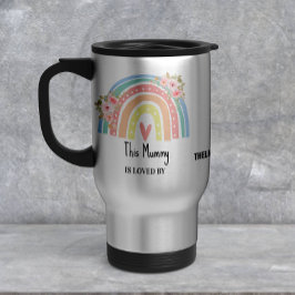 Taza De Viaje Personalized Mum's Rainbow & Floral Mug