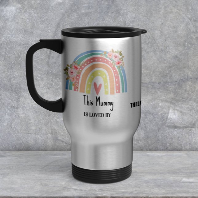 Taza De Viaje Personalized Mum's Rainbow & Floral Mug (Subido por el creador)