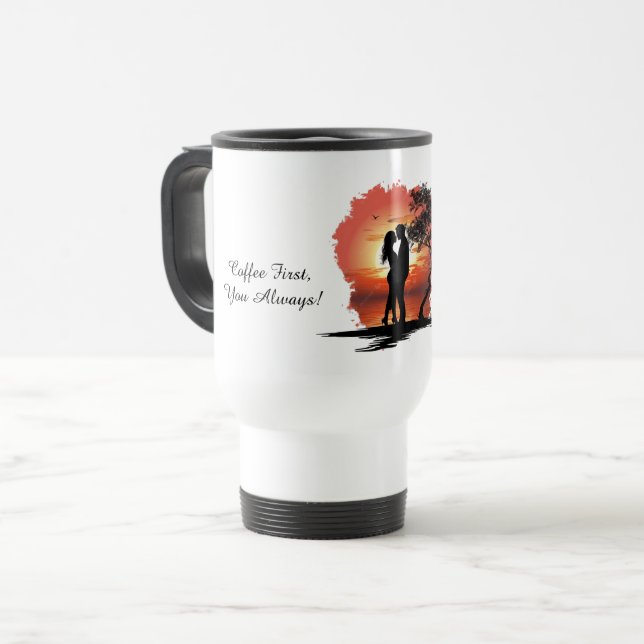 Taza De Viaje Personalized Romantic Commuter Mug for Couples (Anverso izquierdo)