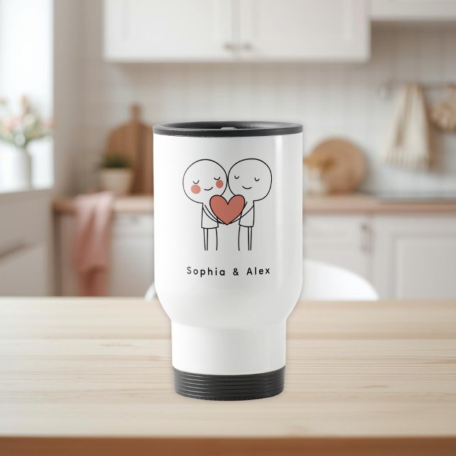 Taza De Viaje Personalized Valentine’s Couple Matching  (Subido por el creador)