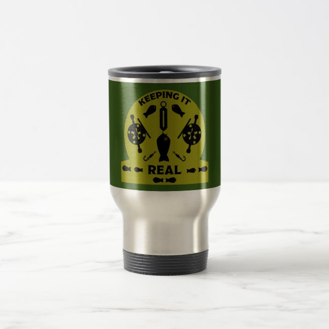 Taza De Viaje Pesca de río salvaje (Centro)