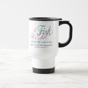 Taza De Viaje Pescado como un engranaje de pesca Chica