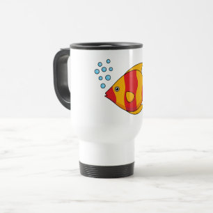 Taza De Viaje Pescado tropical Naranja rojo
