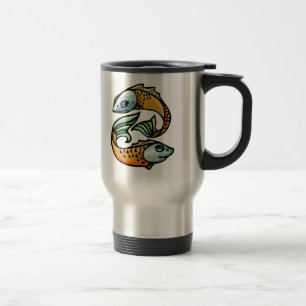 Taza De Viaje Pescados coloridos de Piscis