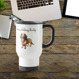 Taza De Viaje Pet Dachshund ''Gram's Walking Buddy'' Personalize