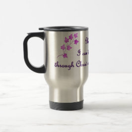 Taza De Viaje Phil 4:13: Puedo hacer todas las cosas a través de