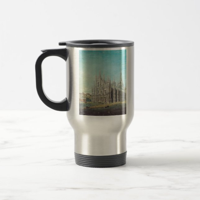 Taza De Viaje Piazza del Duomo en Milán por Carlo Bossoli (Izquierda)