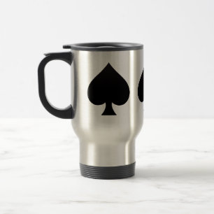 Taza De Viaje Pica Negra - Palo de Cartas, Poker, Lanza