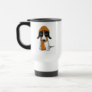 Taza De Viaje Piebald Dachshund Cute Hipster Dog