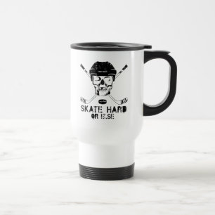 Taza De Viaje Piel de cráneo de hockey dura o más
