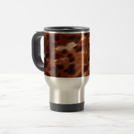 Taza De Viaje Piel de vaca de animales blancos y negros de occid